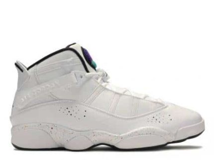 Air Jordan 6 Rings "Paint Splatter" White Black Canyon Gold sneakers