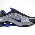 Nike Shox R4 Black / Metallic Silver / Blue Sneakers