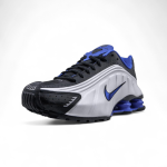 Nike Shox R4 Black / Metallic Silver / Blue Sneakers