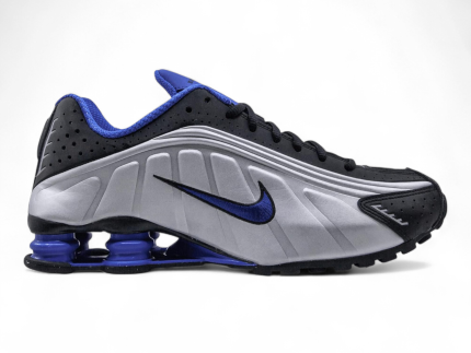 Nike Shox R4 Black / Metallic Silver / Blue Sneakers